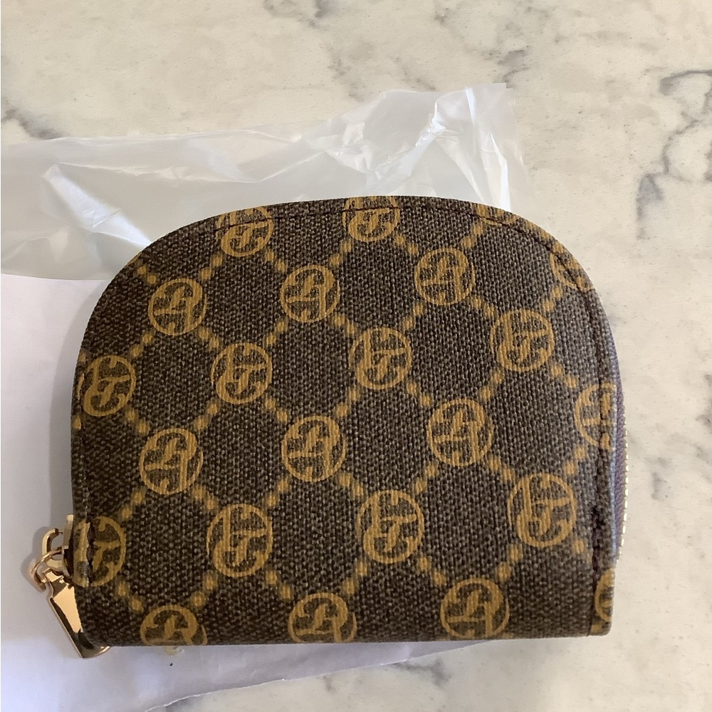 Brown and Gold Card wallet 4 x 4 NEW